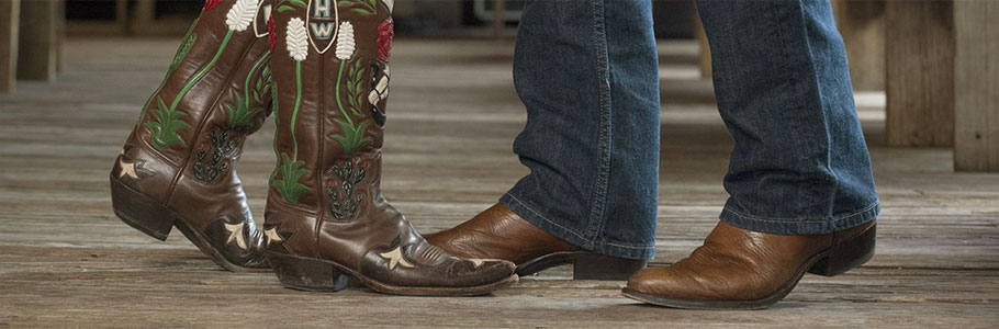 boots on a dance floor 